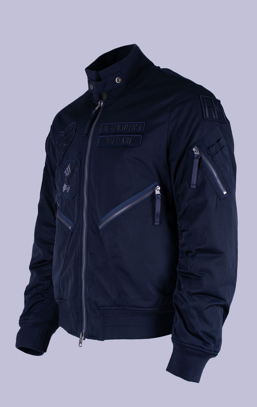 Куртка-бомбер AERONAUTICA MILITARE FW 26/27/CN blue navy (AB 3077) 