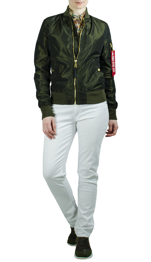 Ветровка-бомбер ALPHA INDUSTRIES жен. LW PM IRIDIUM MA-1 dark green Ветровка-бомбер ALPHA INDUSTRIES жен. LW PM IRIDIUM MA-1 dark green