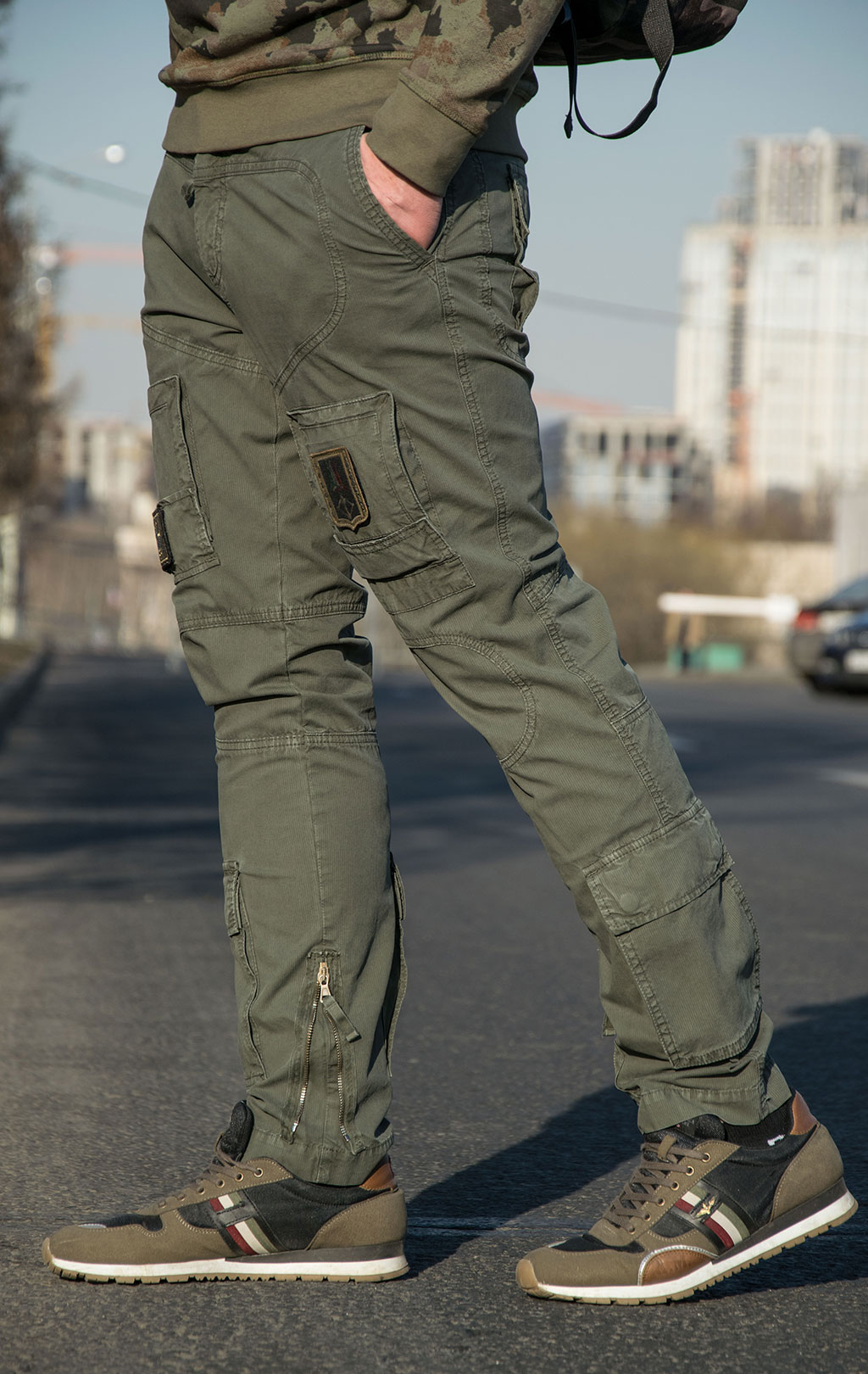 Брюки-карго AERONAUTICA MILITARE big size SS 22/AL verde militare (PA 1478) 