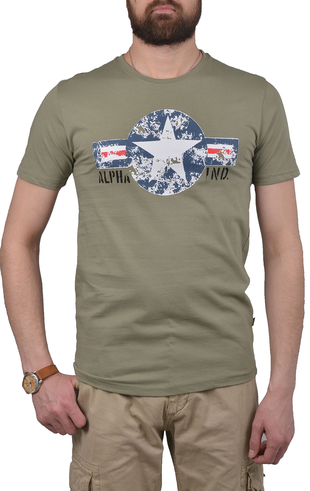 Футболка ALPHA INDUSTRIES USAF T olive 