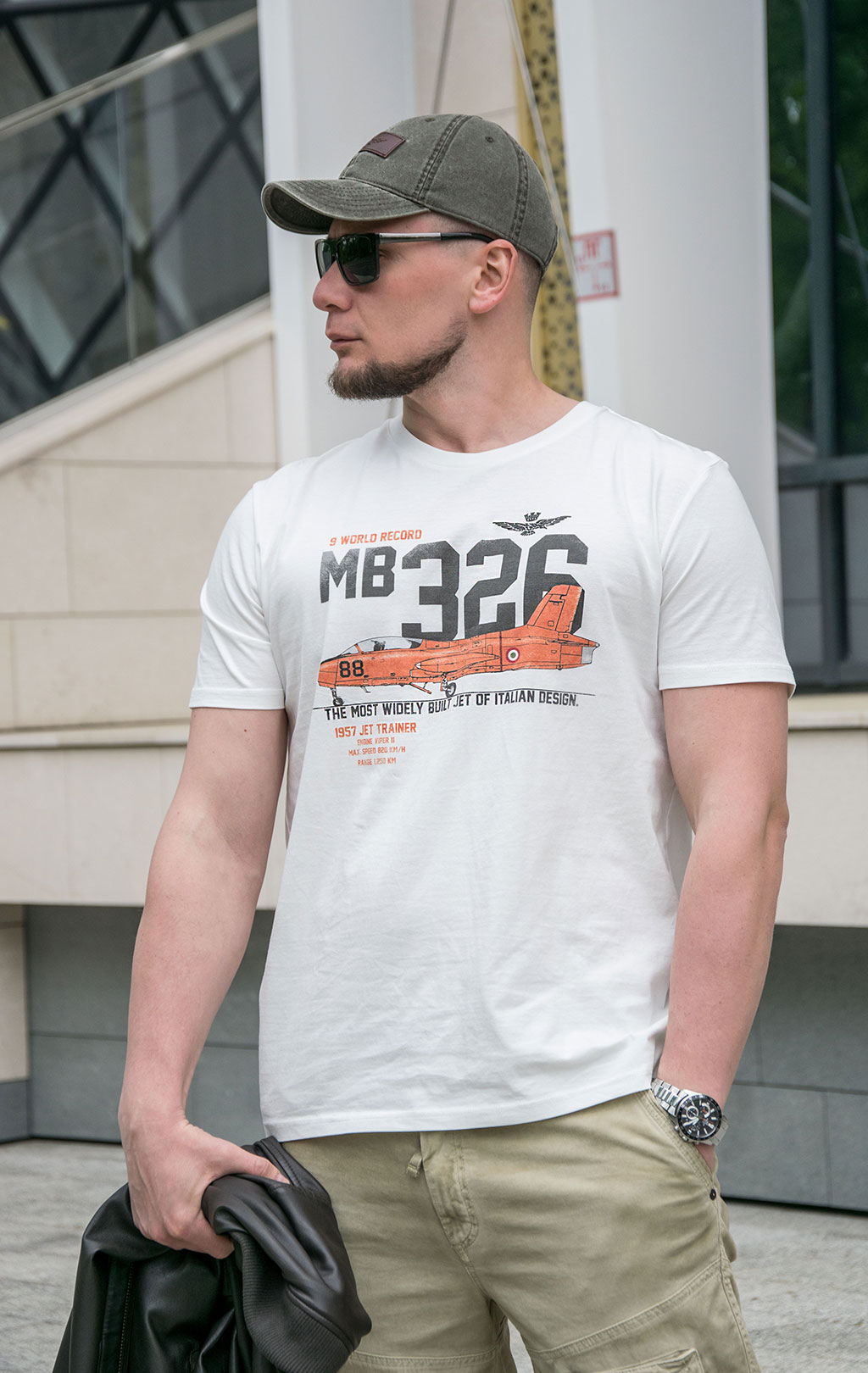 Футболка AERONAUTICA MILITARE SS 23/BD юбилейная в подарочной упаковке off white (TS 2124) 