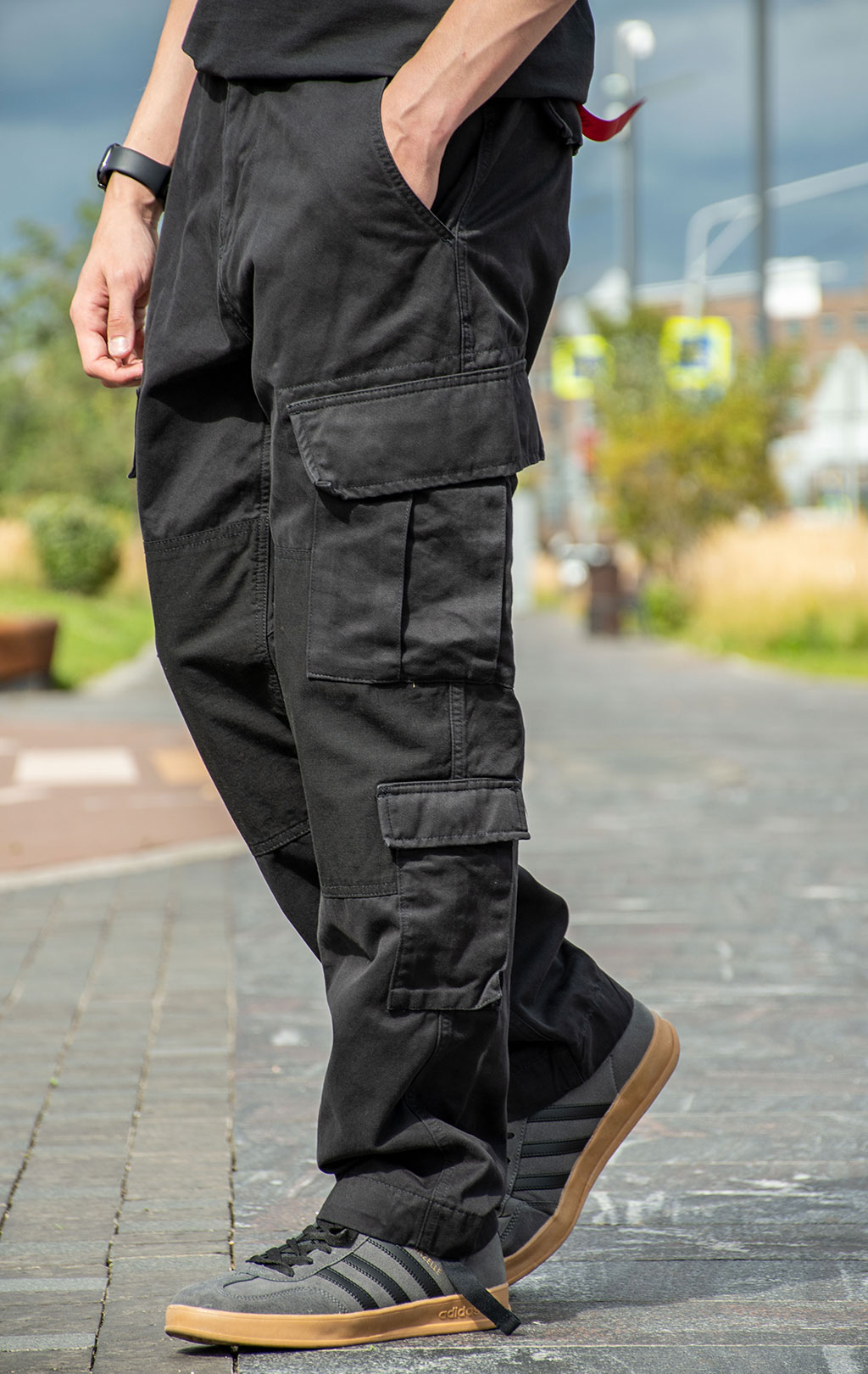 Брюки-карго ALPHA INDUSTRIES ACU PANT плотные FW 24/25 black 