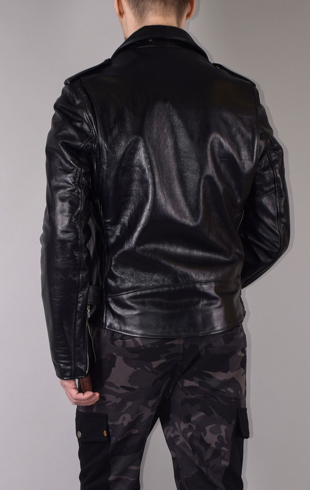 Куртка-косуха SCHOTT NYC MOTORCYCLE JCT Midweight Waxy COWHIDE 27 кожа black (626) 