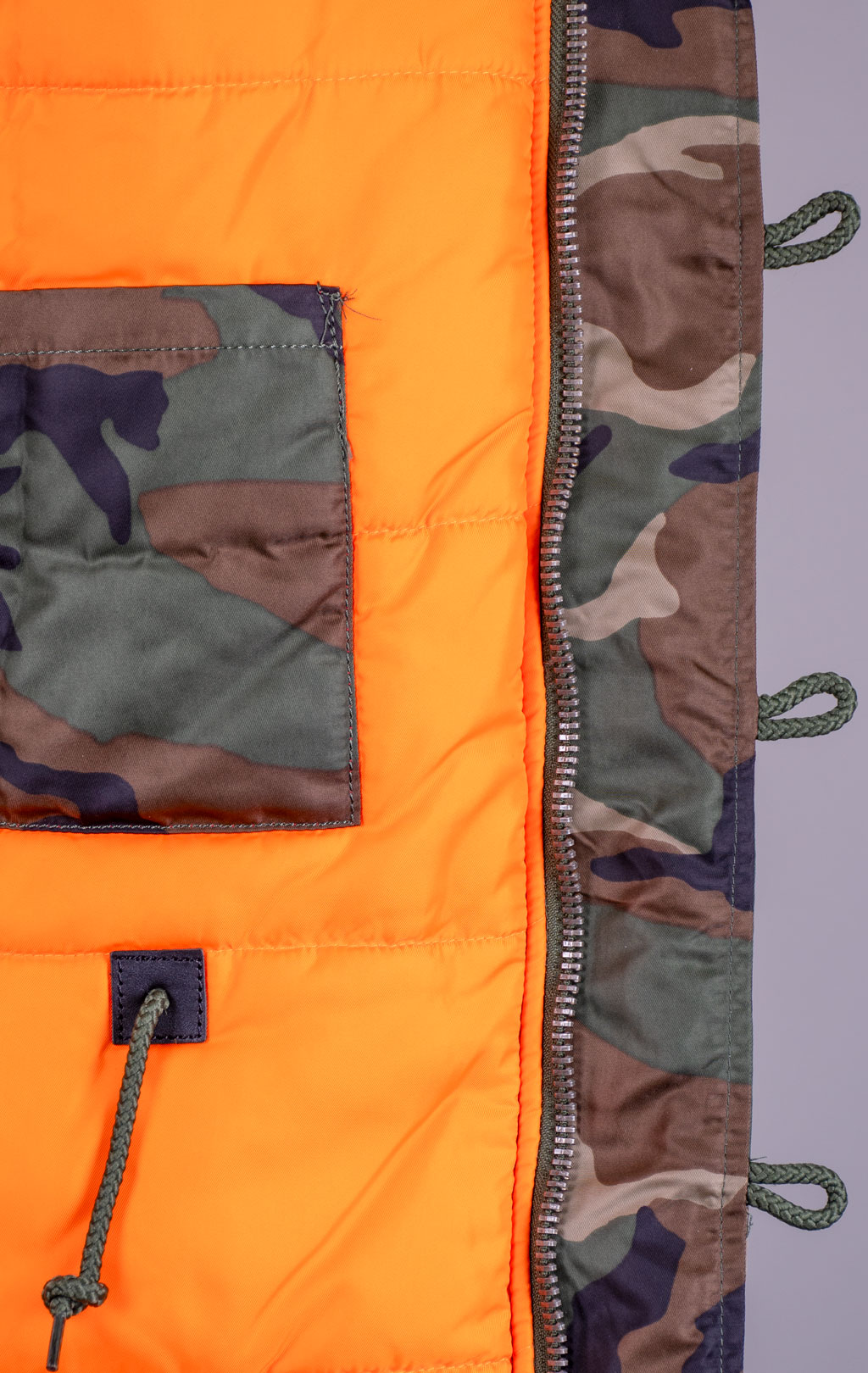 Женская аляска ALPHA INDUSTRIES VF 59 N-3B натур. мех camo woodland 65 