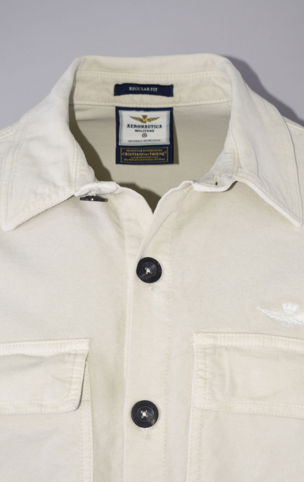 Куртка-рубашка AERONAUTICA MILITARE FW 23/24 m/AL ice palace (AC 013) 