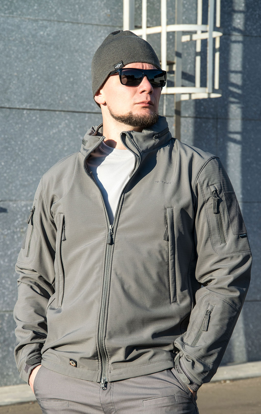 Grey softshell shop