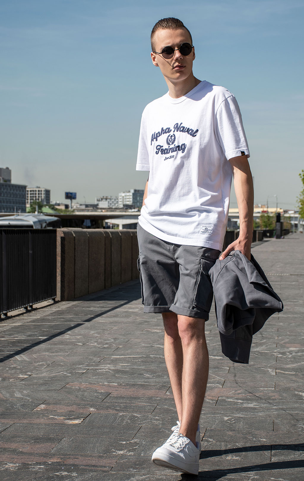 Шорты ALPHA INDUSTRIES CREW SHORT SS 24 m aircraft gray 