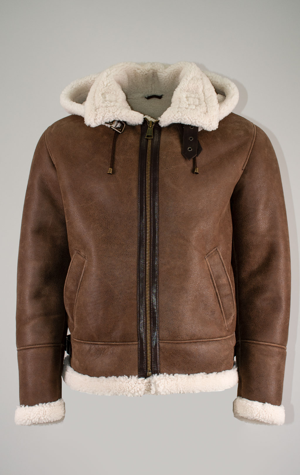 Куртка-пилот KODZIC B-3 HOODED овчина FW 25/26 brown 