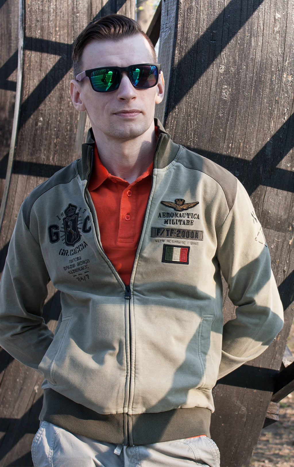 Толстовка AERONAUTICA MILITARE SS19 green mountain/salvia (FE 1384) 