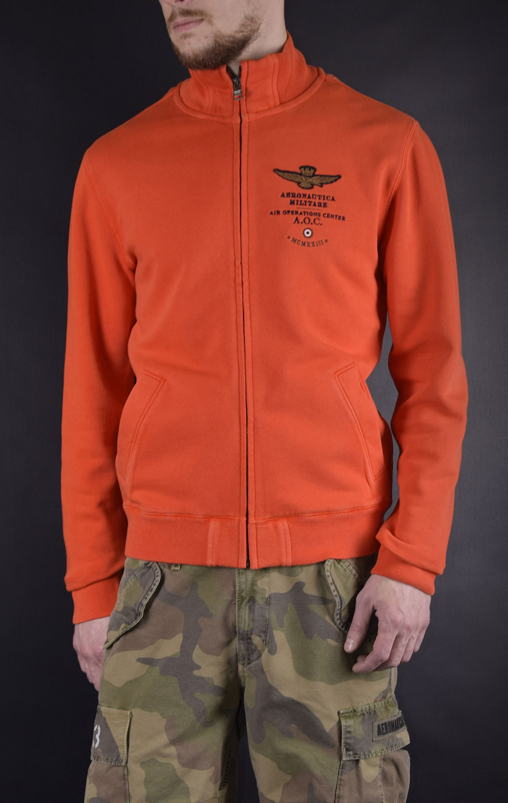 Толстовка AERONAUTICA MILITARE SS19 arancio (FE 1303) 