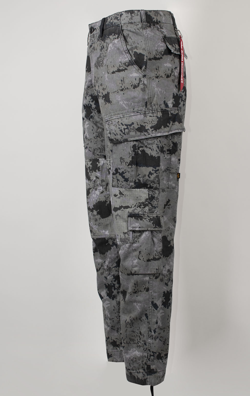 Брюки-карго ALPHA INDUSTRIES ACU PANT плотные FW 24/25 black blur camo 
