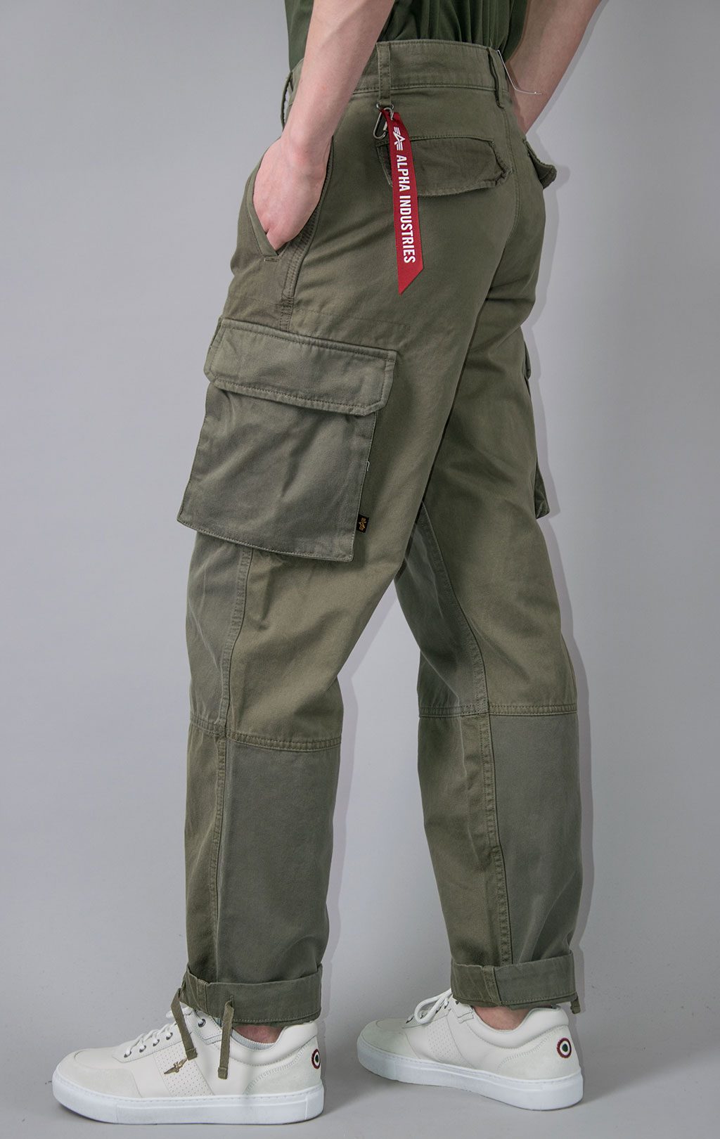 Брюки-карго ALPHA INDUSTRIES MIXED MEDIA CARGO PANT SS 23 OG-107 green 