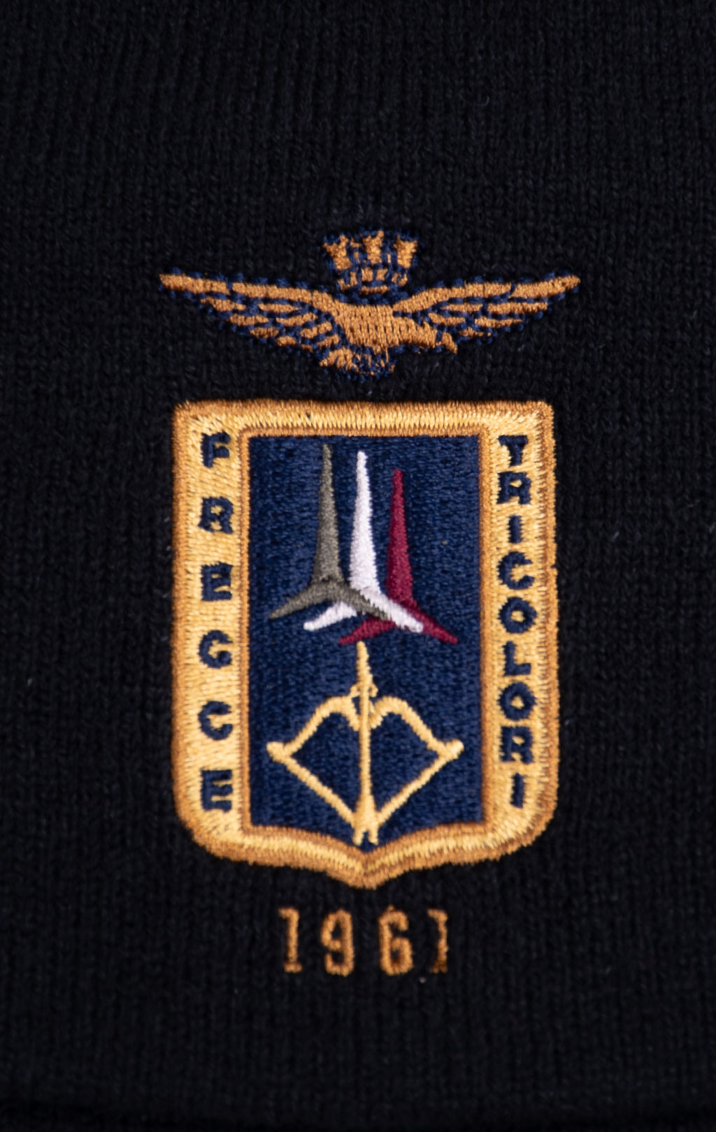 Шапка вязаная AERONAUTICA MILITARE FW 26/27/CN jet black (CU 0092) 
