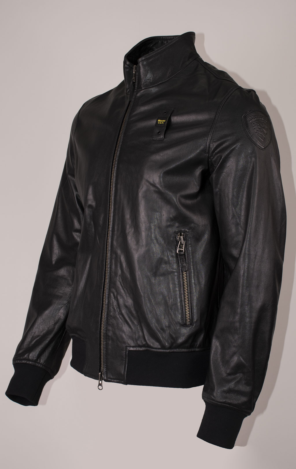 Куртка BLAUER кожа SS 24 m black (LO2417) 