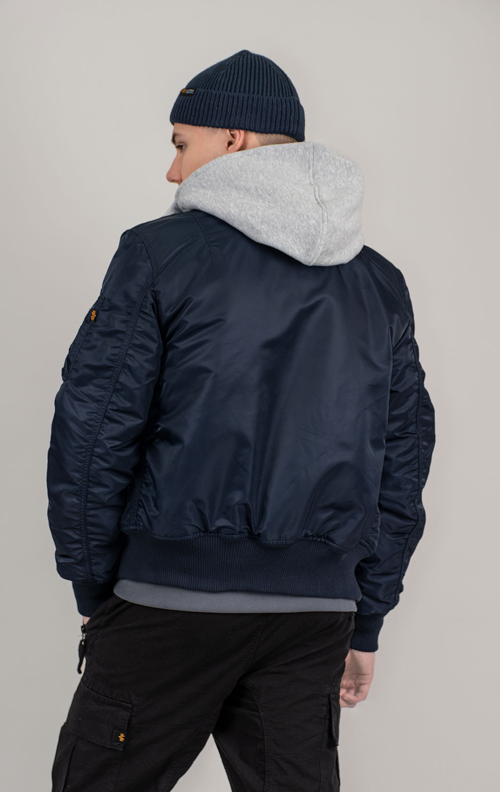 Куртка-бомбер лётная ALPHA INDUSTRIES D-Tec SE MA-1 ultra navy 