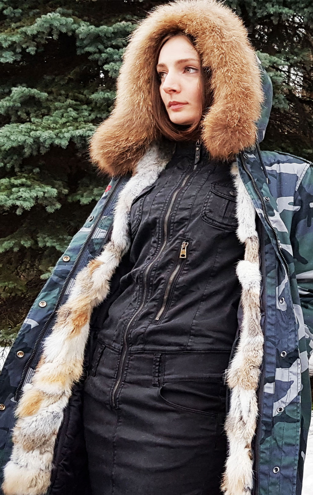 Женская куртка-парка CANADIAN LUNGO LAPIN ESKIMO cambl 