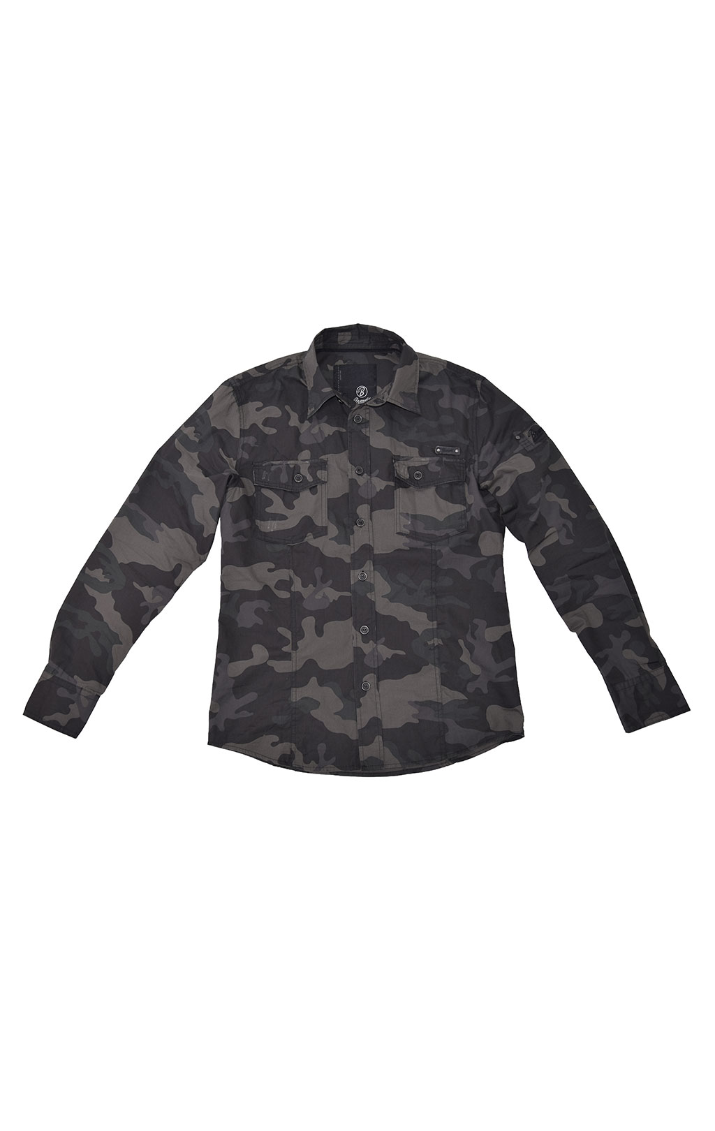 Рубашка BRANDIT Shirt Slim dark camo 