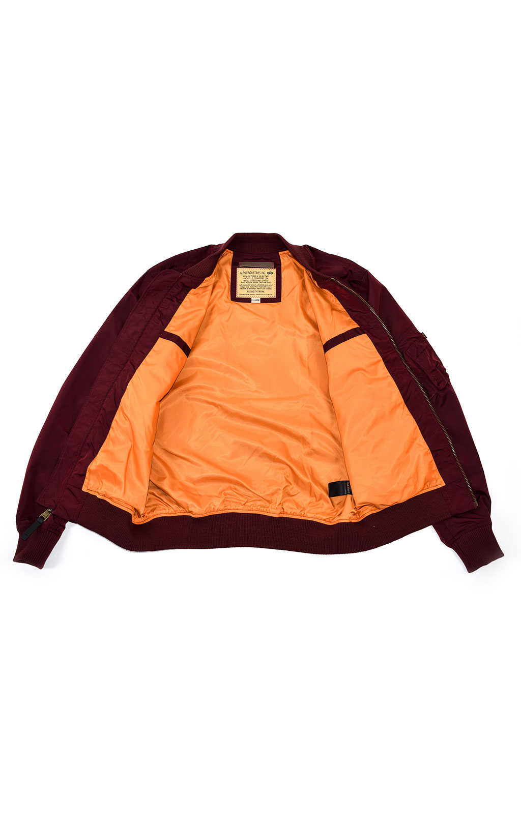 Ветровка-бомбер ALPHA INDUSTRIES TT MA-1 burgundy 