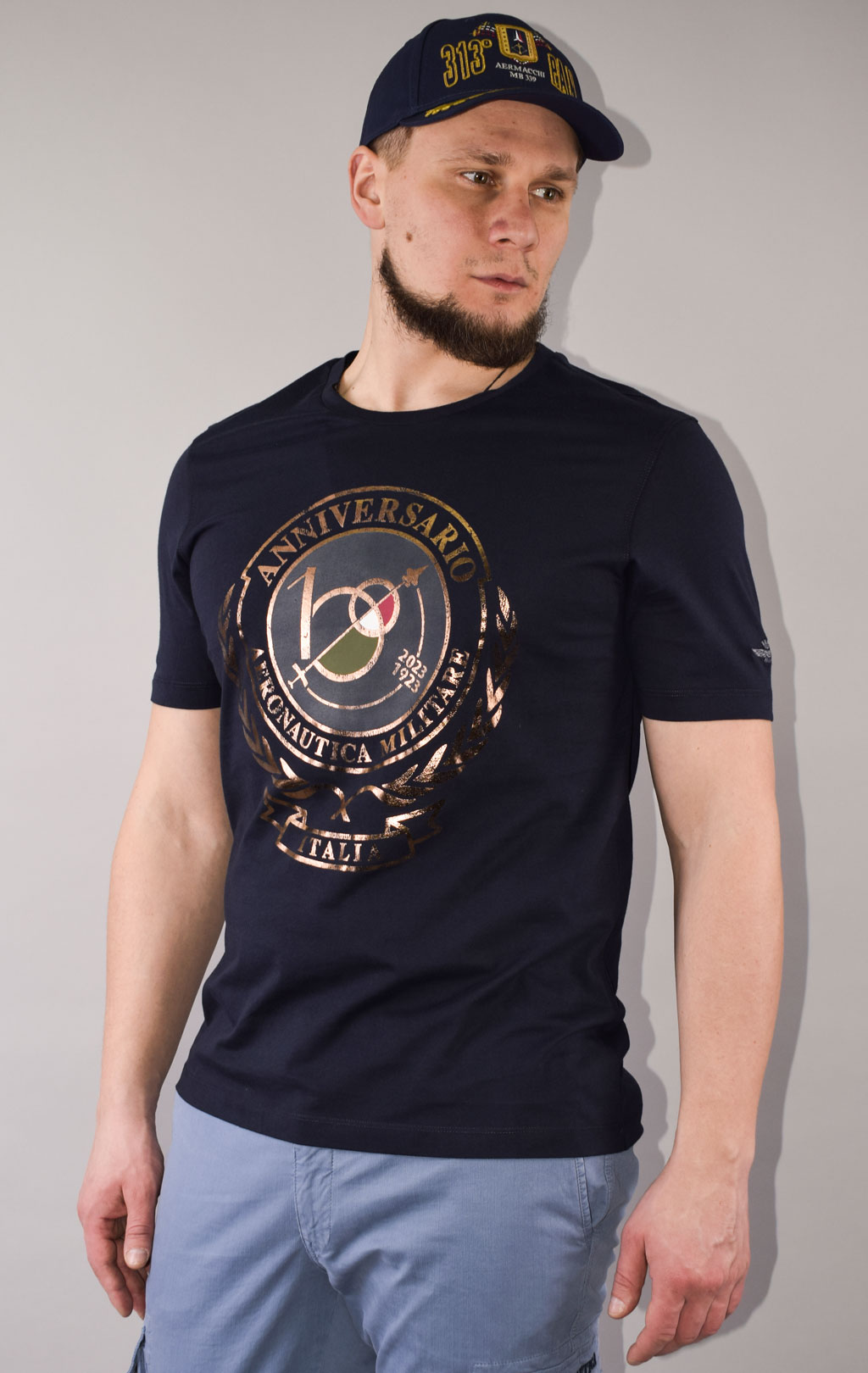 Футболка AERONAUTICA MILITARE big size SS 23/TR blue navy (TS 2118) 