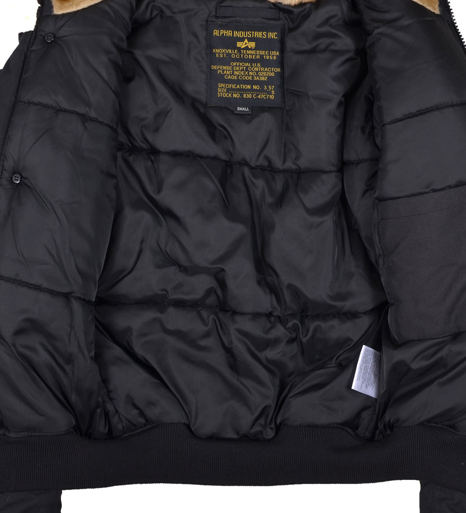 Женская аляска короткая ALPHA INDUSTRIES POLAR SV black 