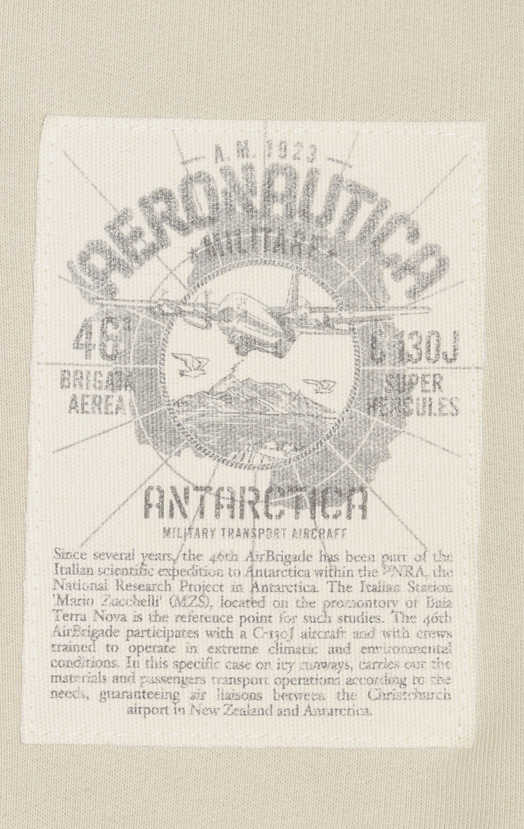 Свитшот AERONAUTICA MILITARE ANTARCTICA FW 23/24/TR ghiaccio (FE 1814) 