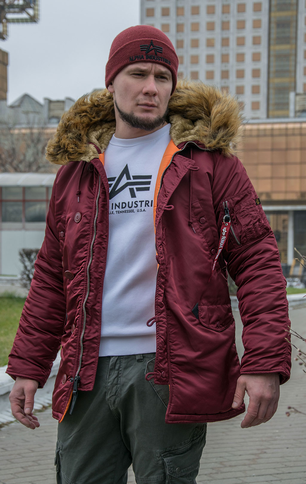 Аляска ALPHA INDUSTRIES VF 59 N-3B burgundy 