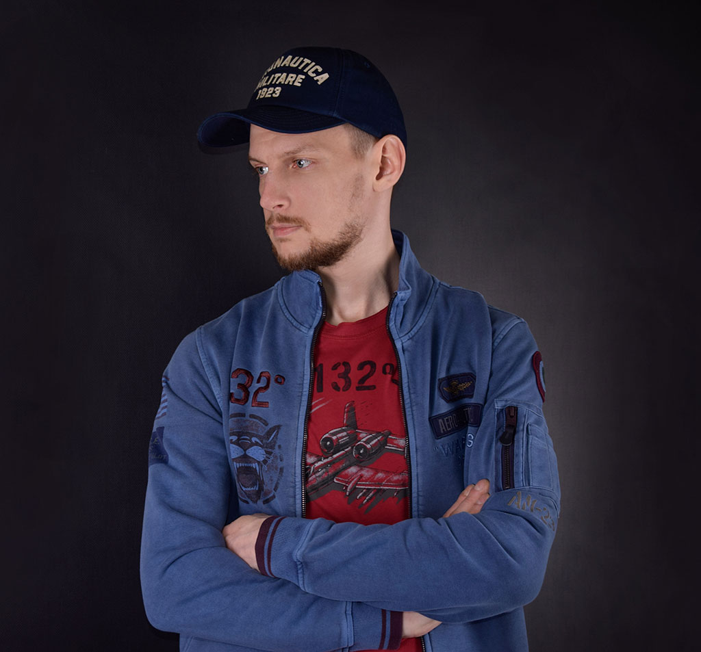 Толстовка AERONAUTICA MILITARE SS19 blue aperto (FE 1373) 