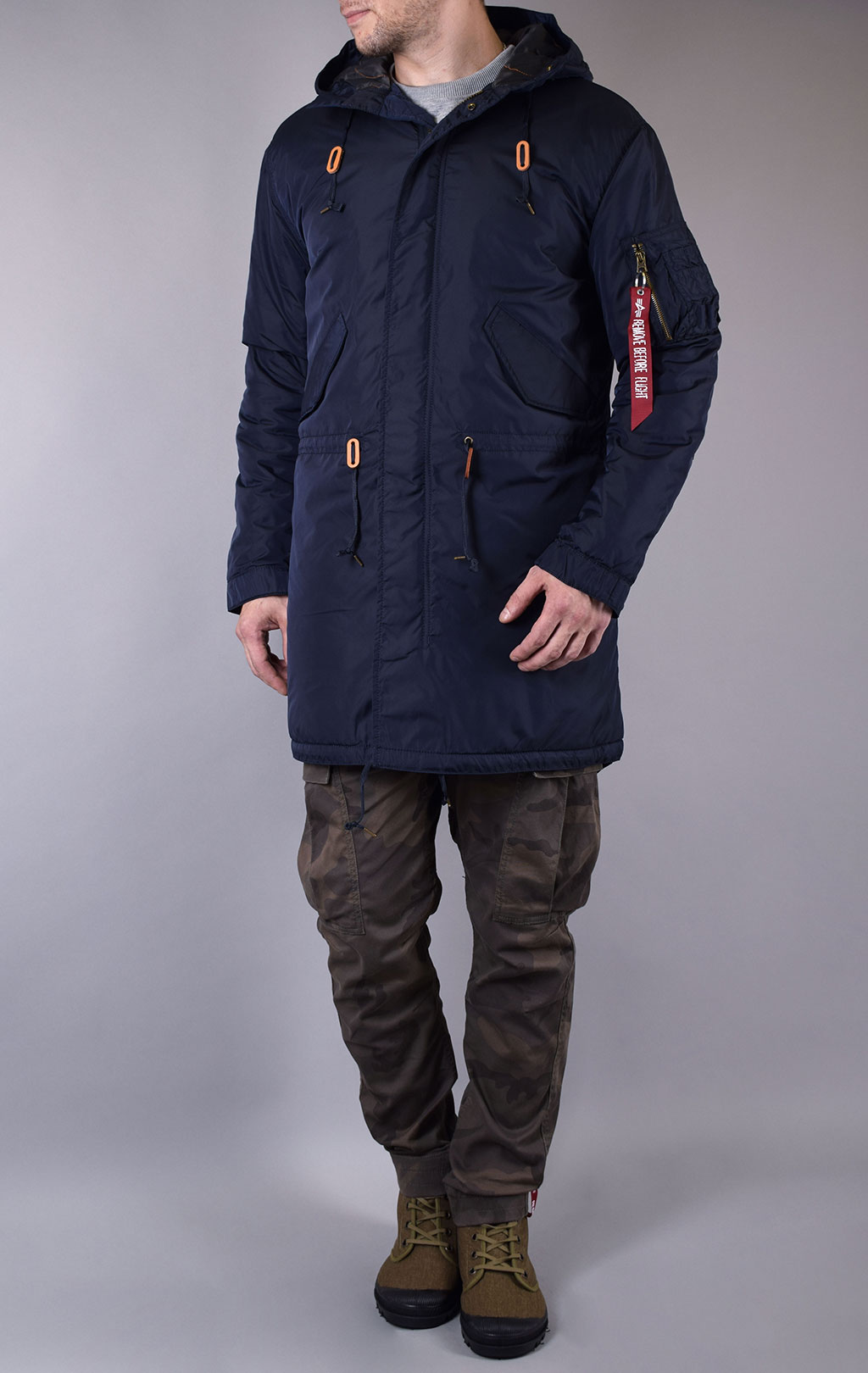 Парка ALPHA INDUSTRIES HOODED FISHTAIL CW TT rep. blue 