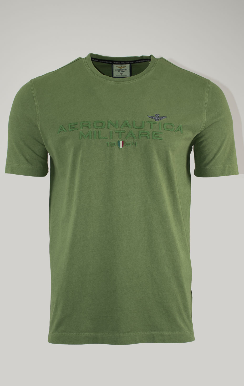 Футболка AERONAUTICA MILITARE SS 25 m/TR forest green washed (TS 2378) 