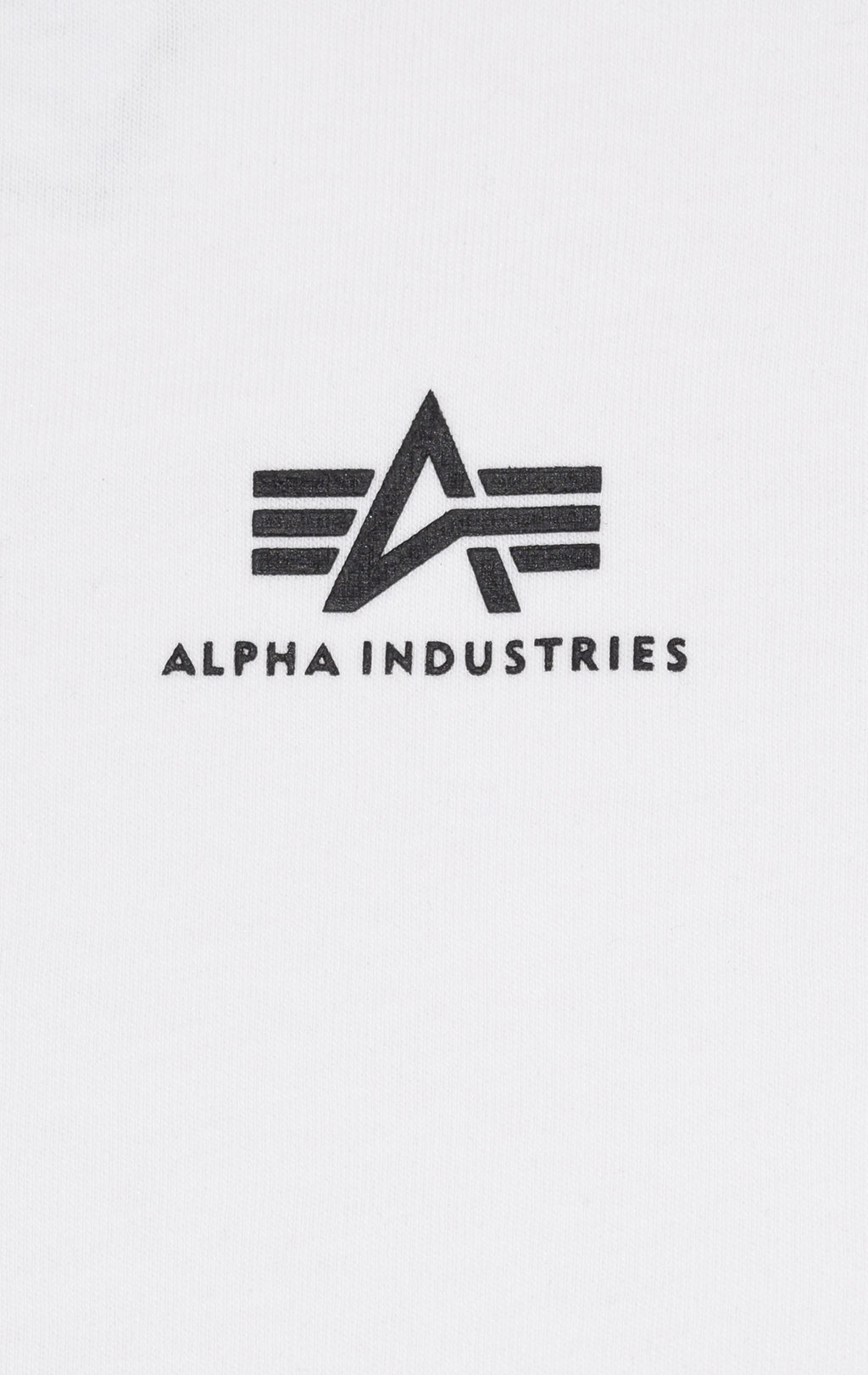 Футболка с капюшоном ALPHA INDUSTRIES BASIC T SMALL LOGO white 