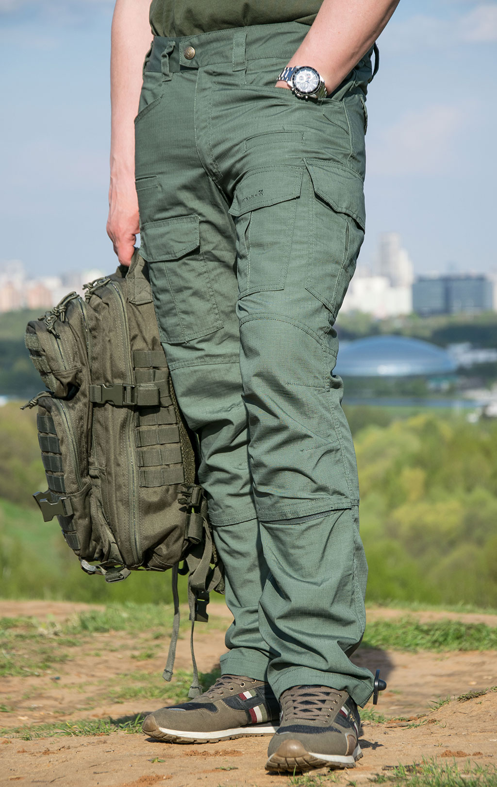 Брюки тактические Pentagon LYCOS big size хлопок35%/полиэстер65% Rip-Stop green camo 06CG 05043 