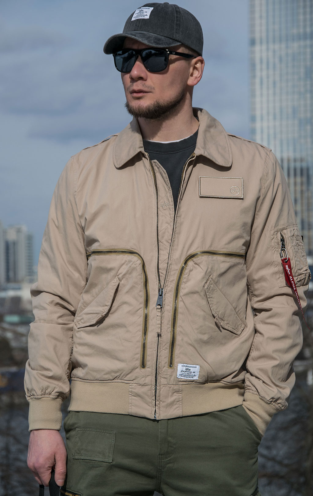 Ветровка ALPHA INDUSTRIES CTN FLIGHT JACKET CWU 36/P SS 23 m vintage khaki 