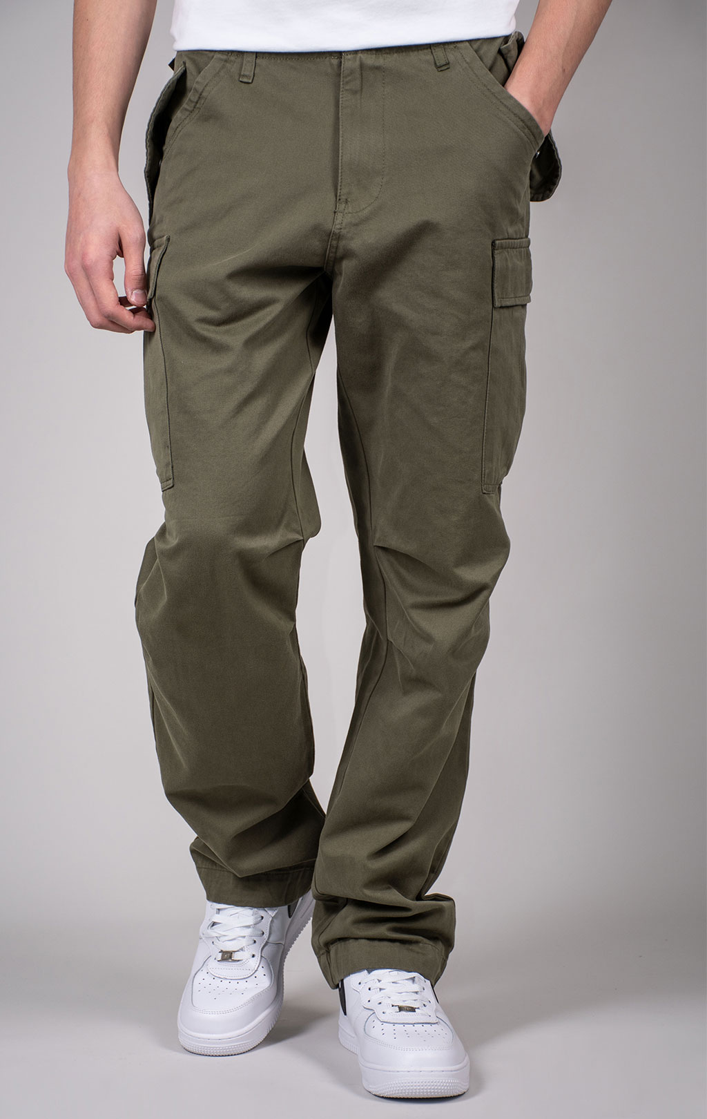 Брюки-карго парашюты ALPHA INDUSTRIES M-65 PANT плотные FW 24/25 OG-107 green 