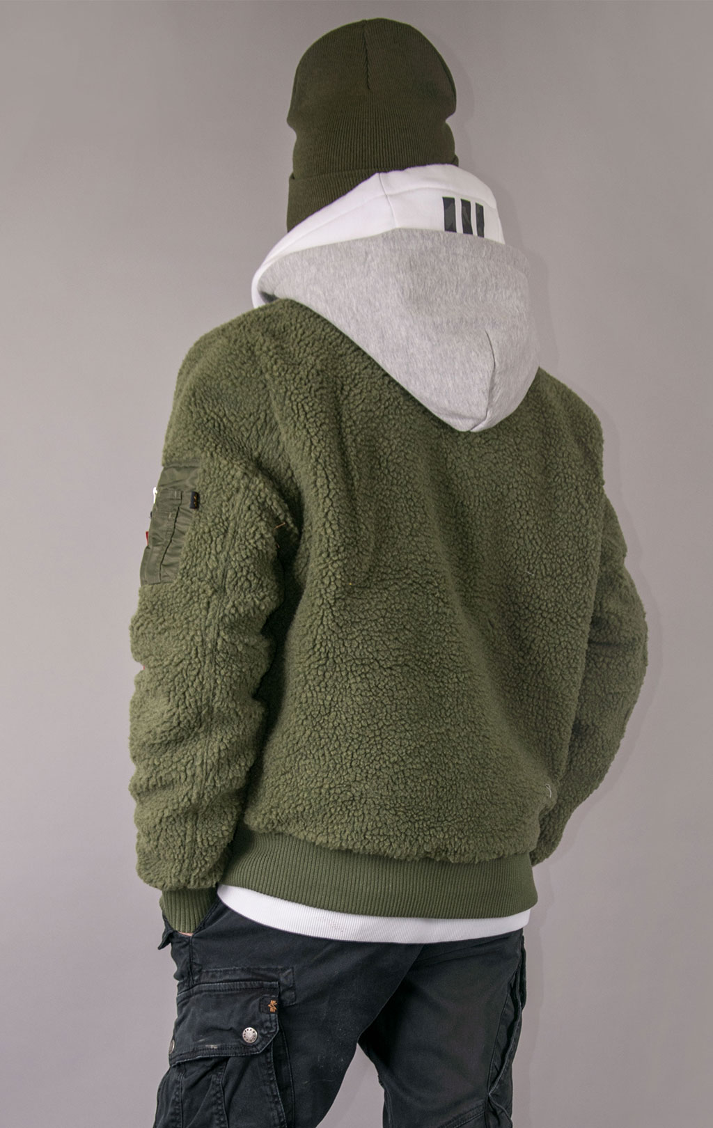 Alpha industries top hoodie green