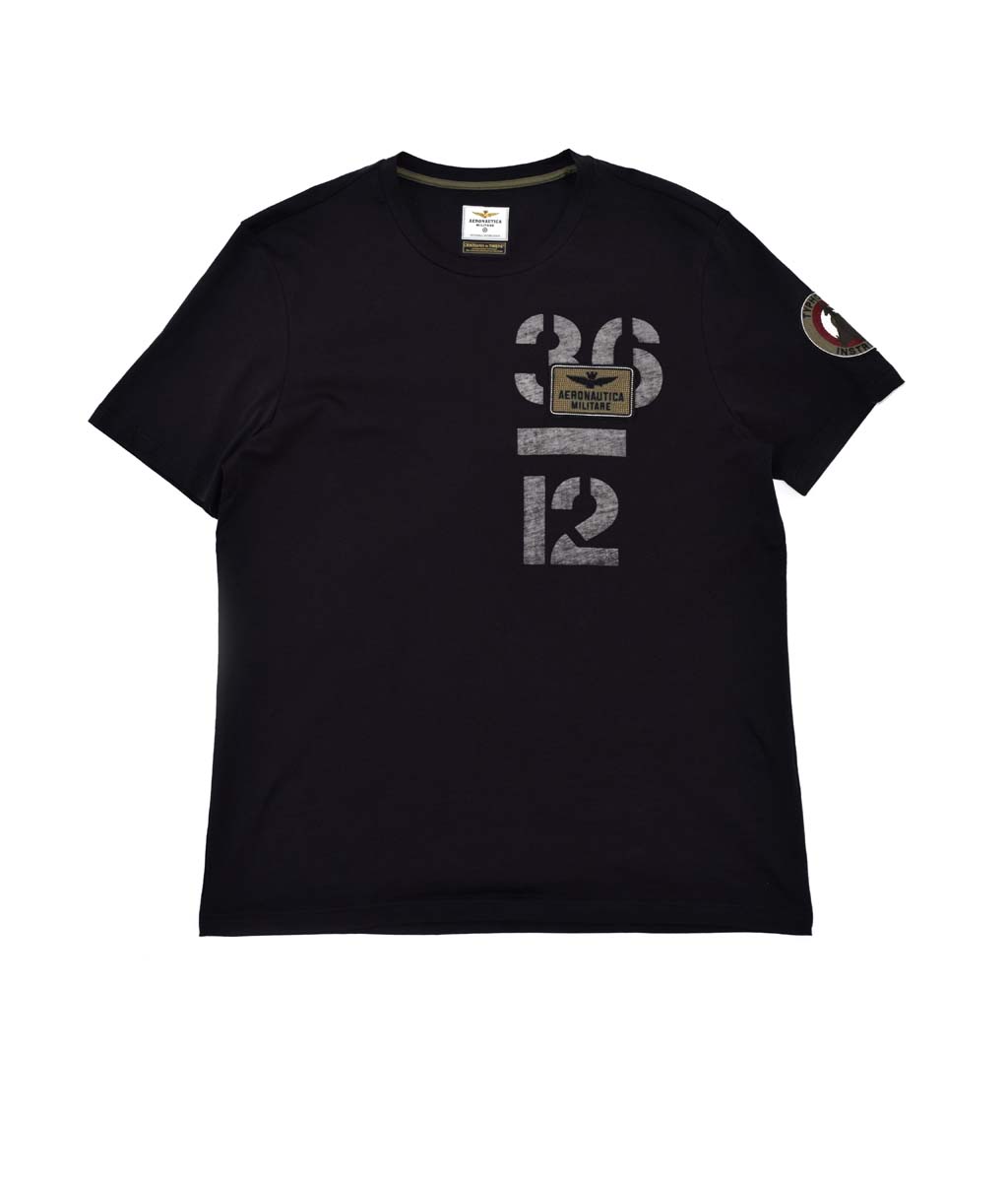 Футболка AERONAUTICA MILITARE SS 21/TR jet black (TS 1868) 
