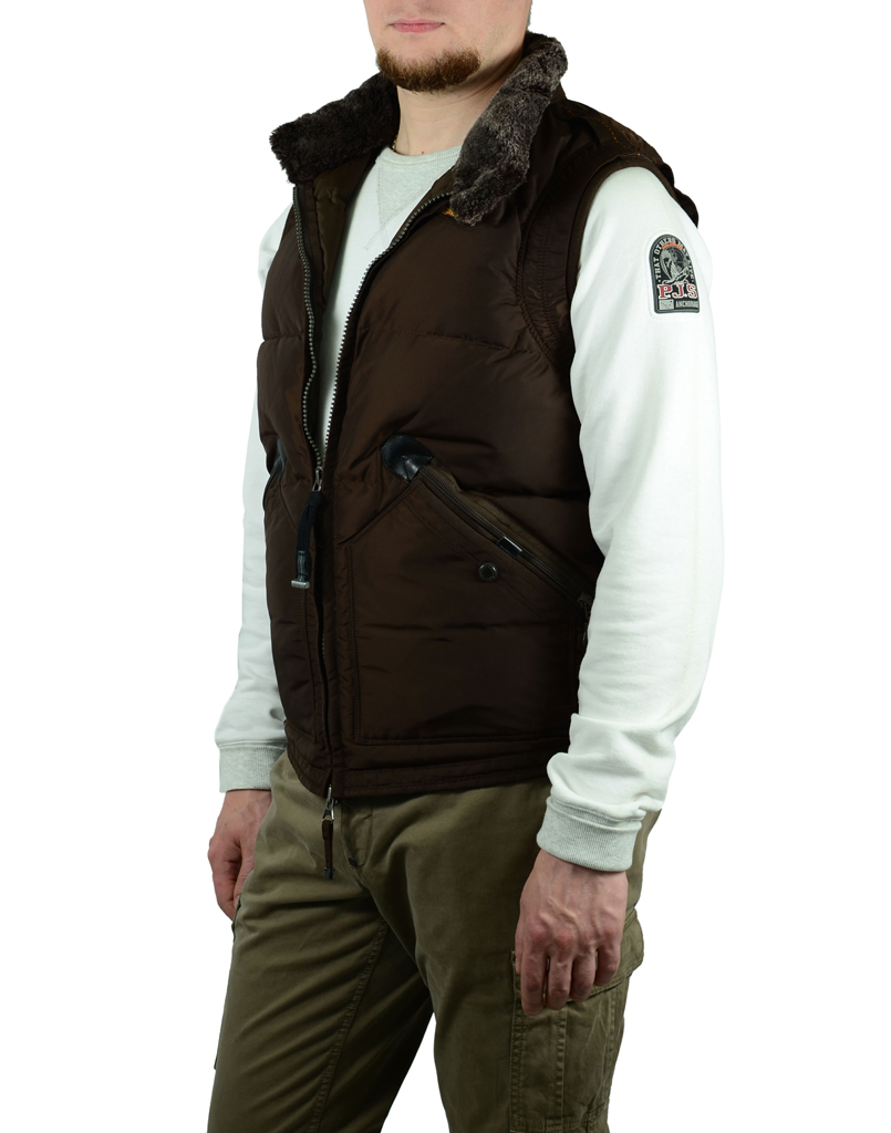 Жилет пуховой PARAJUMPERS KOBUK brown 