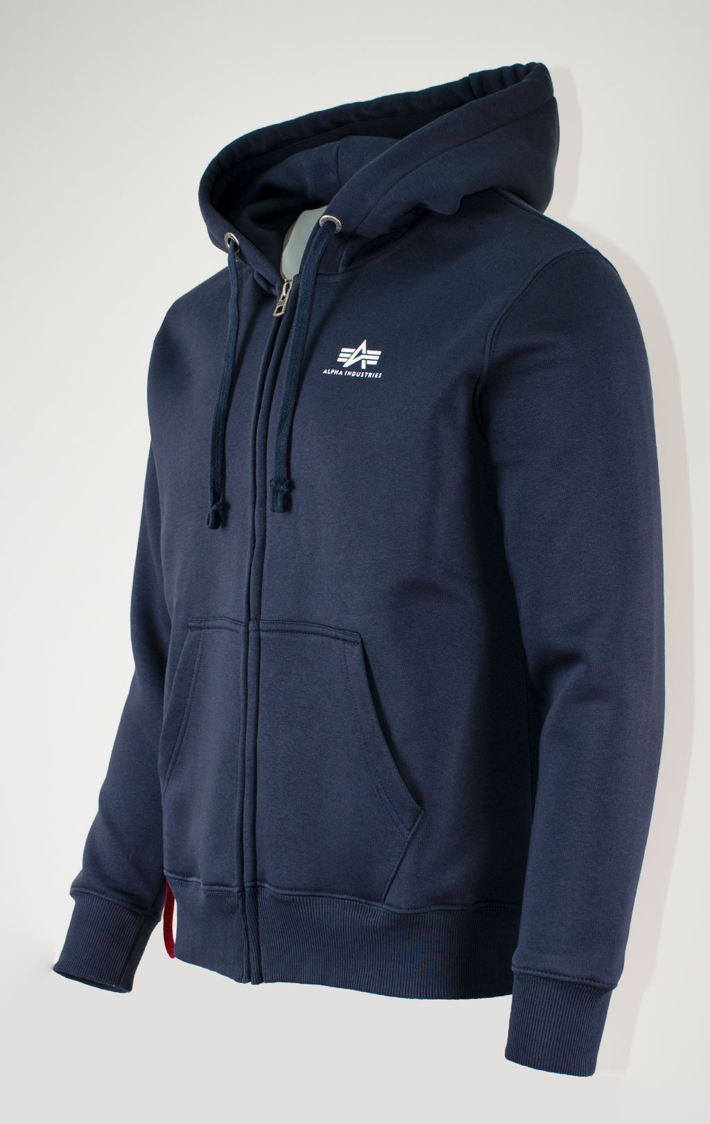 Толстовка ALPHA INDUSTRIES BASIC ZIP HOODY SMALL LOGO rep. blue 
