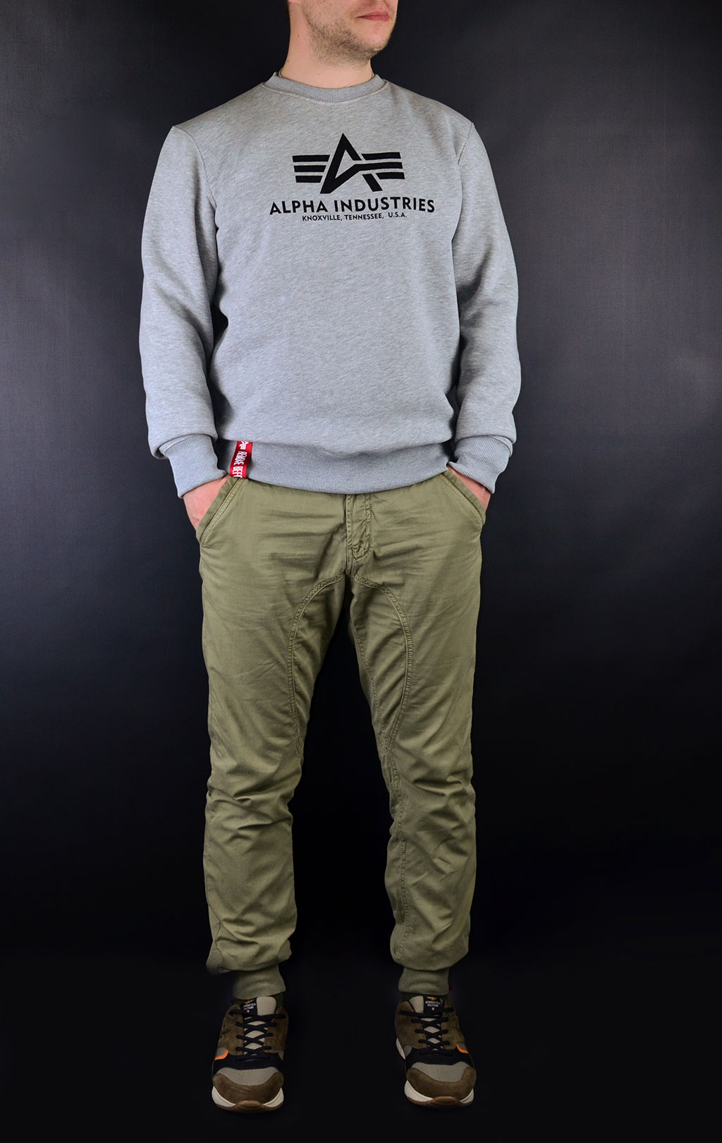 Свитшот ALPHA INDUSTRIES BASIC SWEATER grey heather 