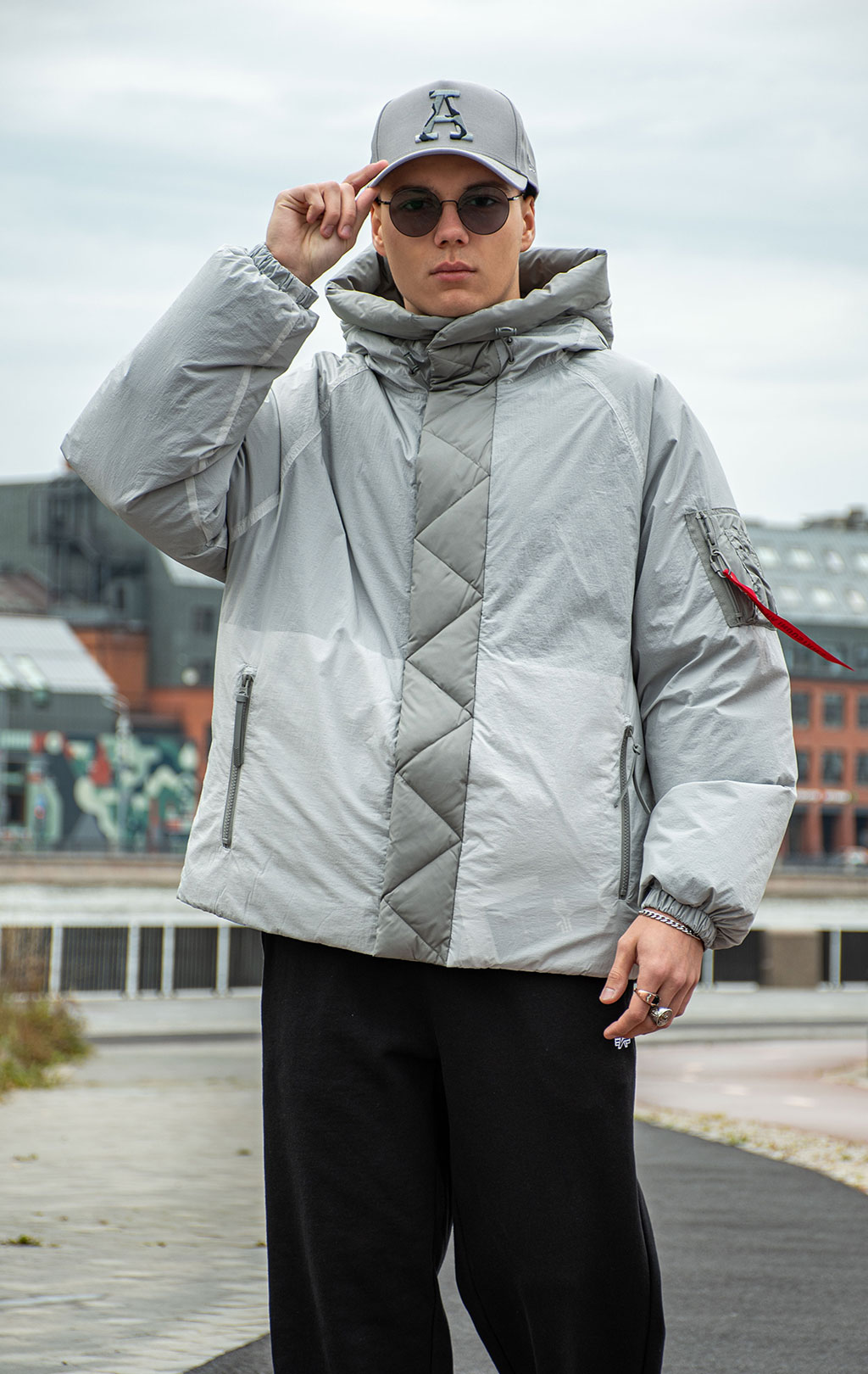Куртка ALPHA INDUSTRIES SHEER PUFFER PARKA FW 25/26 light gray 