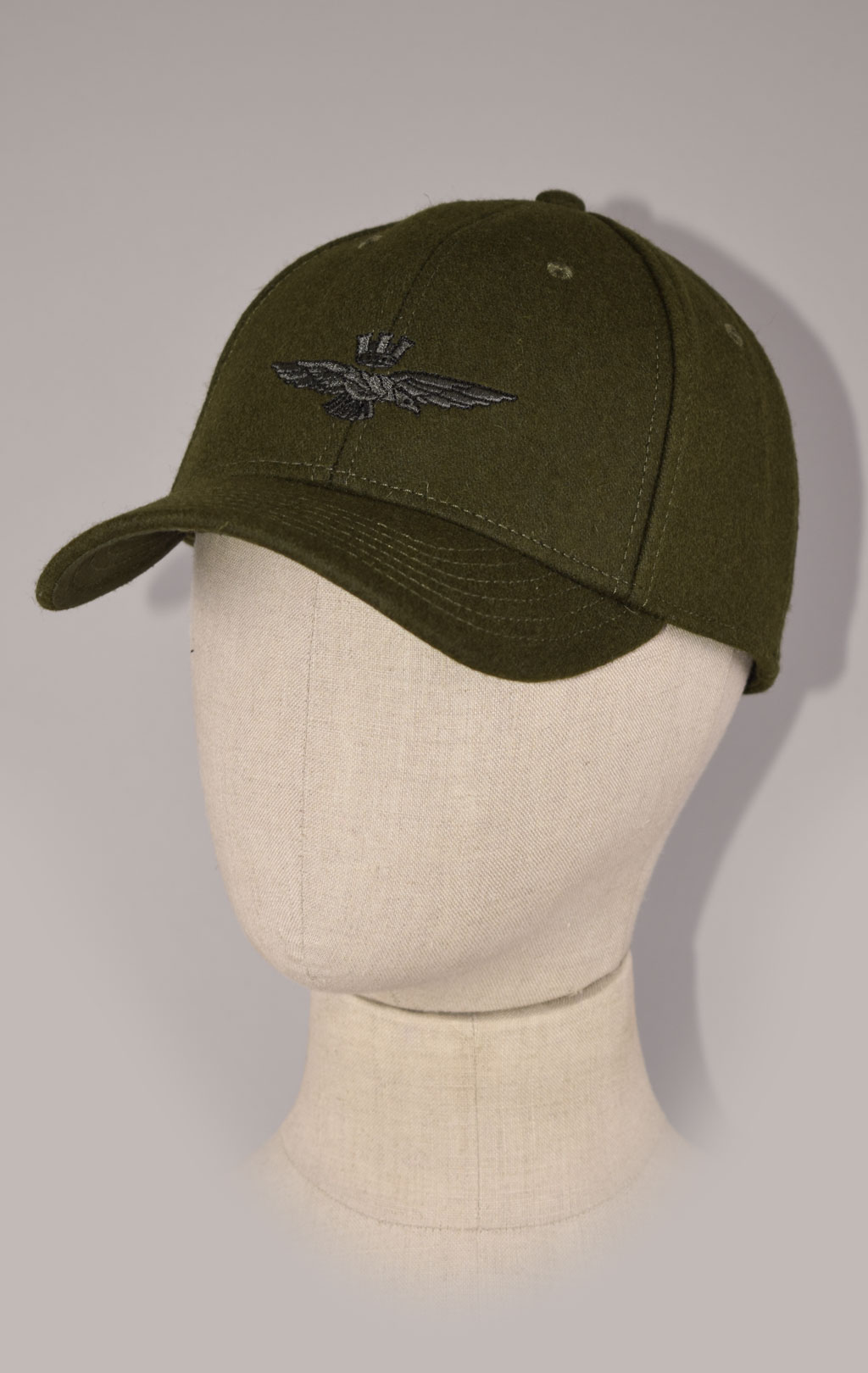 Бейсболка AERONAUTICA MILITARE шерсть FW 22/23/CN verde militare (HA 1085)