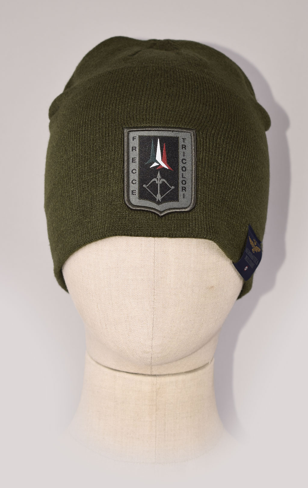 Шапка вязаная AERONAUTICA MILITARE FW 23/24/CN verde militare (CU 036)