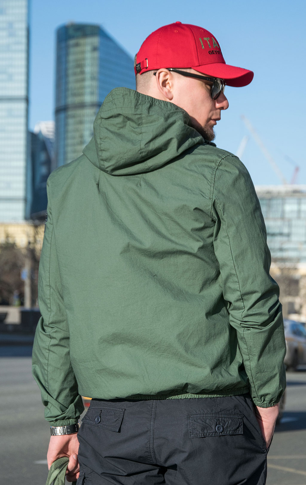 Ветровка AERONAUTICA MILITARE big size SS 23 m/TR verde militare (AB 2054) 