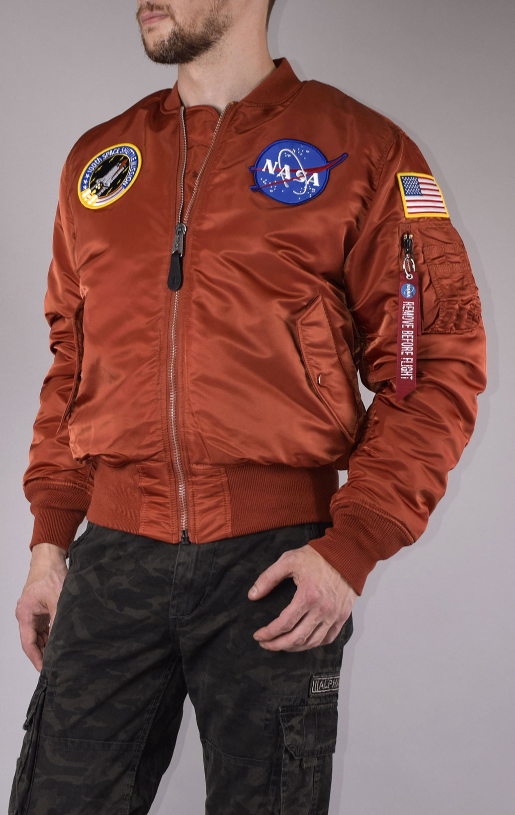 Бомбер ALPHA INDUSTRIES NASA MA-1 rust 