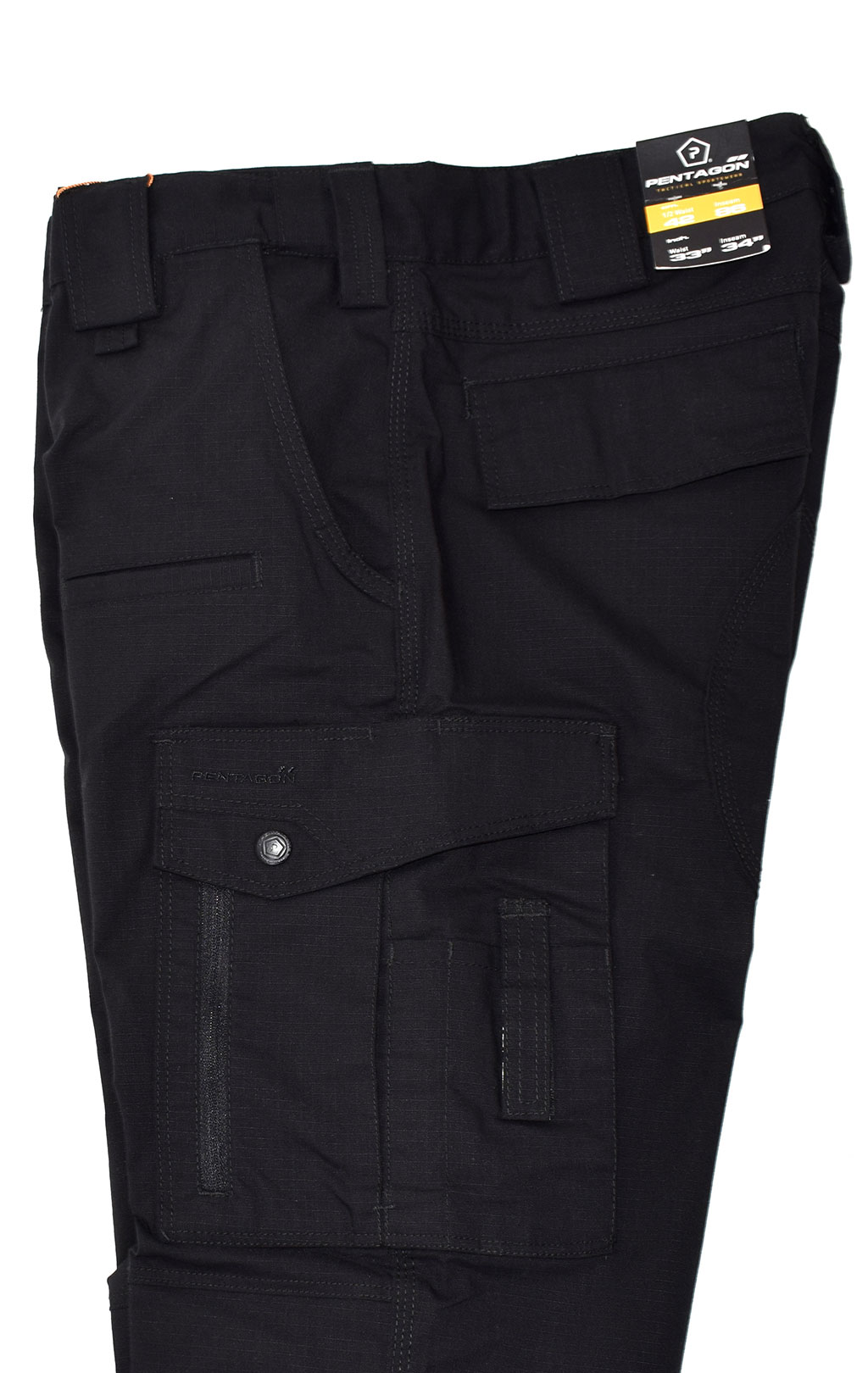Брюки тактические Pentagon RANGER 2.0 big size хлопок35%/полиэстер65% Rip-Stop stretch black 05007 