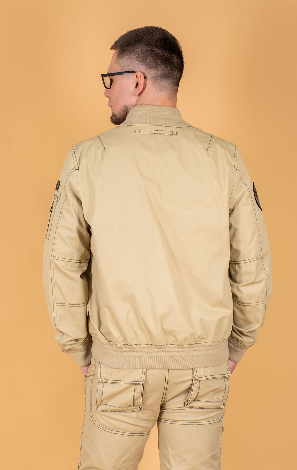 Ветровка-бомбер AERONAUTICA MILITARE SS 25 m/IN antelope beige (AB 2216) 