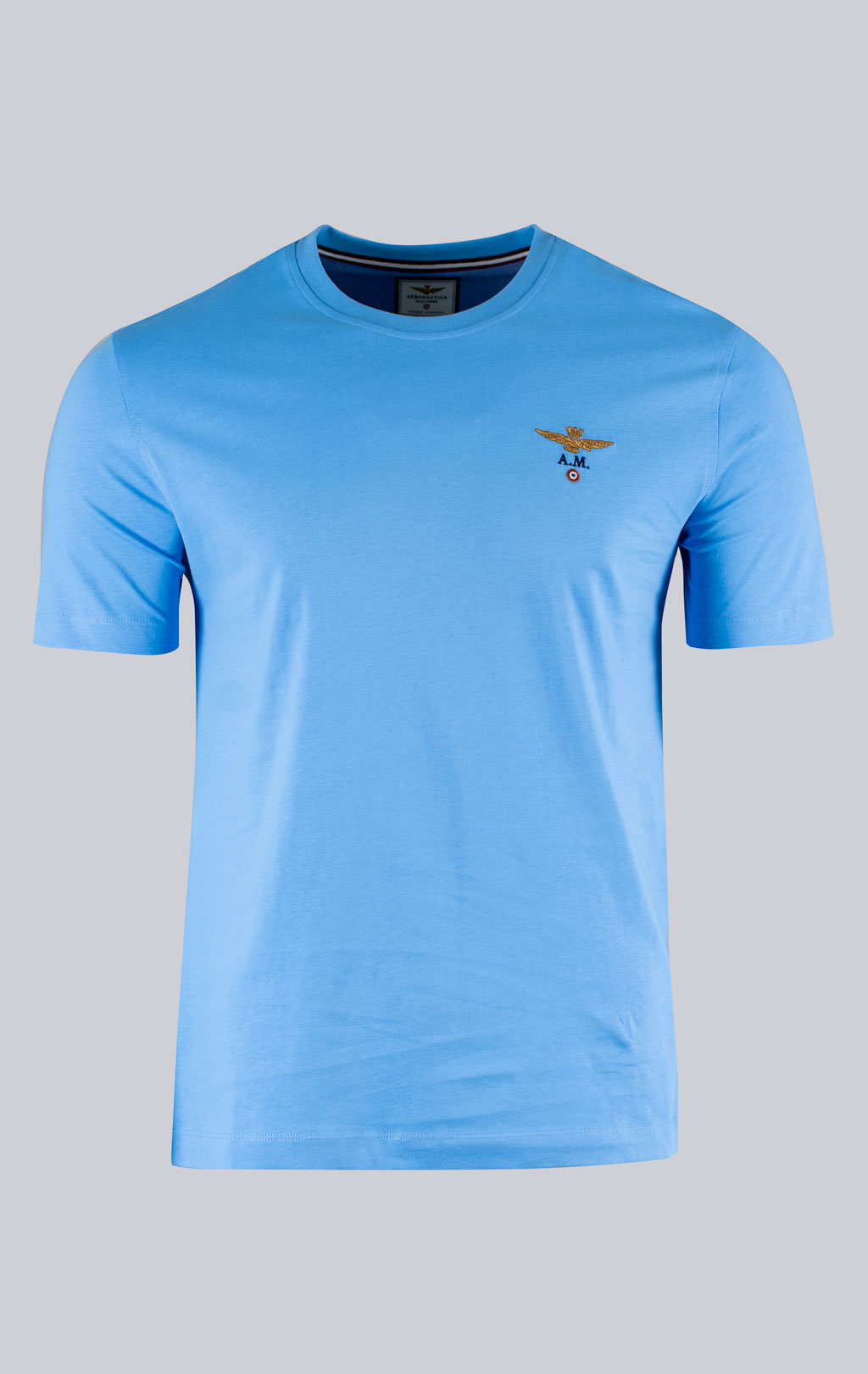 Футболка AERONAUTICA MILITARE big size SS 26/TR silver lake blue (TS 1580) 