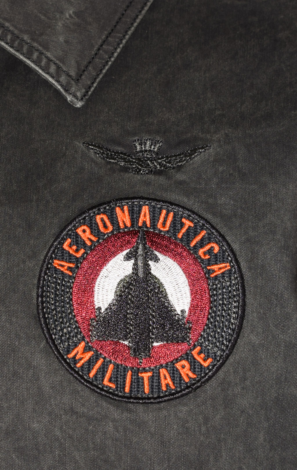 Ветровка-бомбер AERONAUTICA MILITARE SS 22 m/CN jet black (AB 2000) 