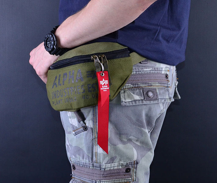 Сумка поясная ALPHA INDUSTRIES CARGO CANVAS WAIST поясная olive 