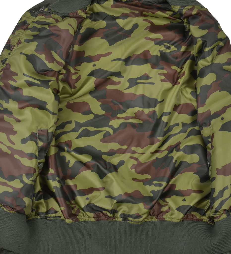 Ветровка-бомбер ALPHA INDUSTRIES REVERSIBLE CAMO MA-1 sage green 