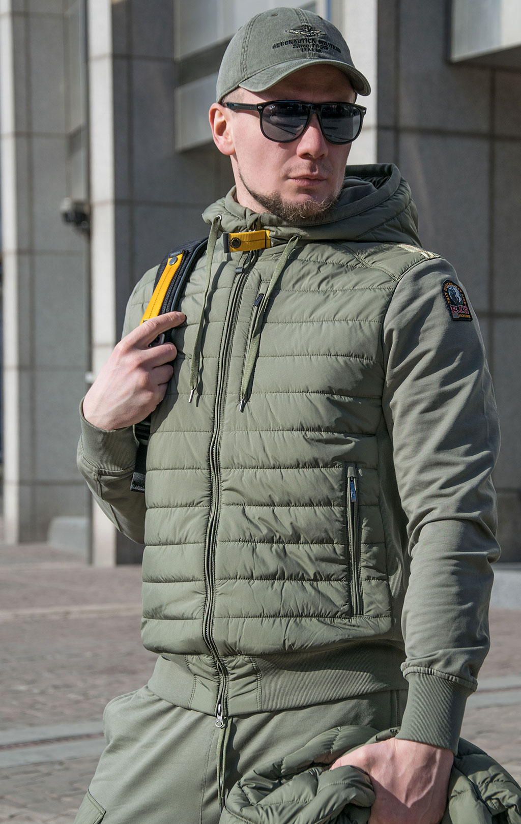 Толстовка комбинированная PARAJUMPERS IVOR SS 23 cactus 